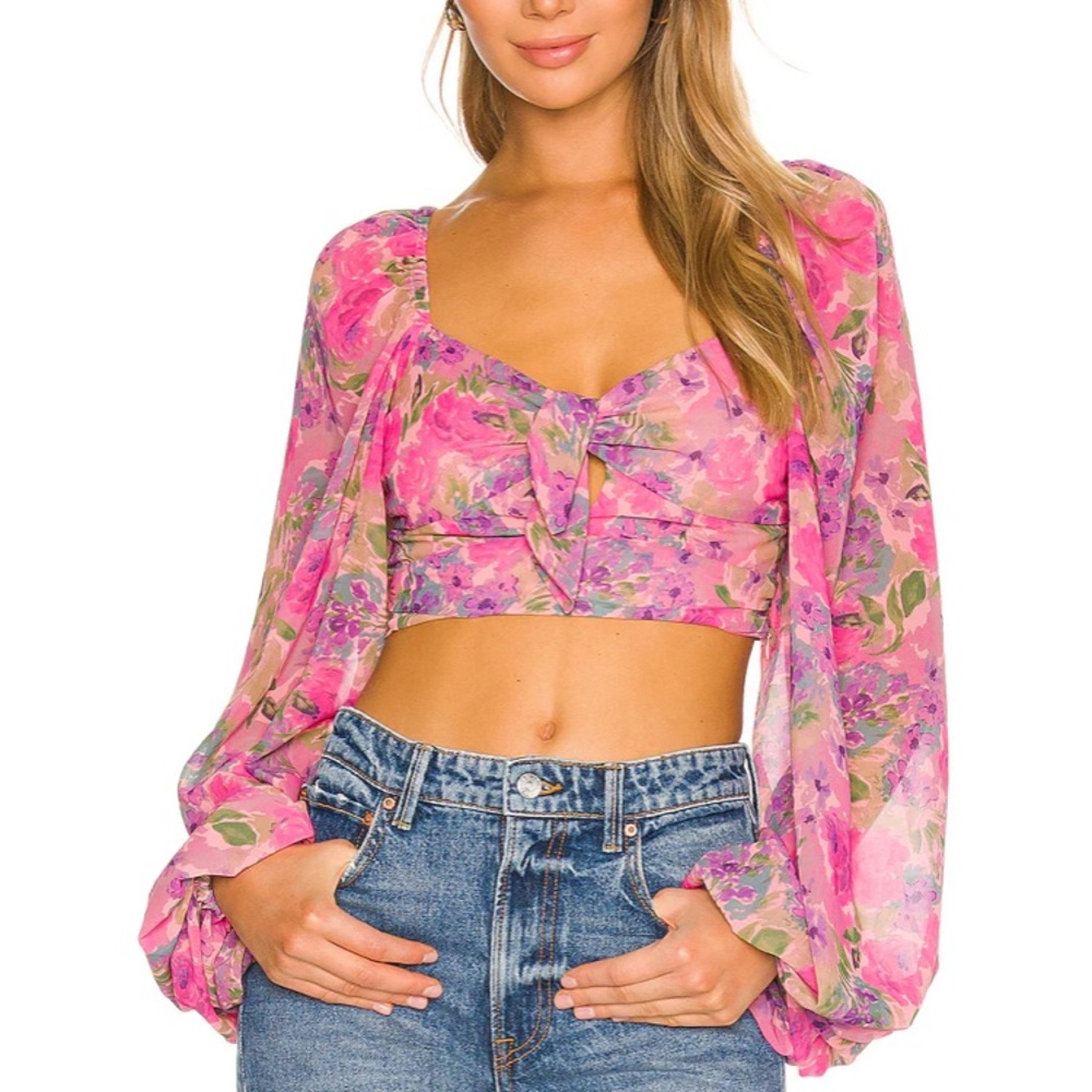 For Love & Lemons Trisha Crop Top